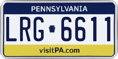 PA license plate LRG6611