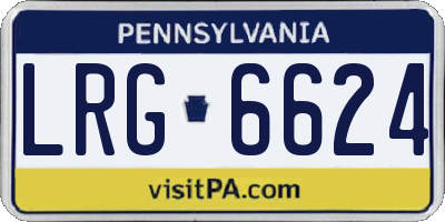 PA license plate LRG6624