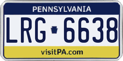 PA license plate LRG6638