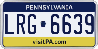 PA license plate LRG6639