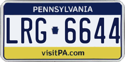 PA license plate LRG6644
