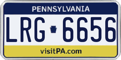 PA license plate LRG6656