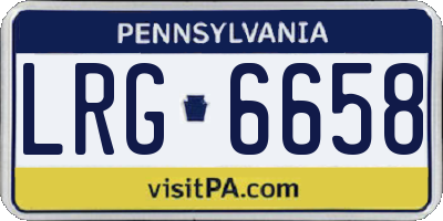 PA license plate LRG6658