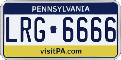 PA license plate LRG6666