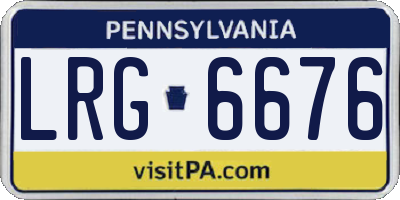 PA license plate LRG6676
