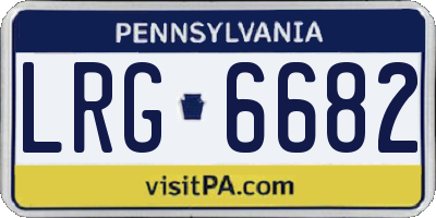 PA license plate LRG6682