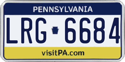 PA license plate LRG6684