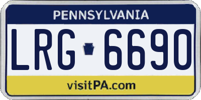 PA license plate LRG6690