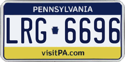 PA license plate LRG6696