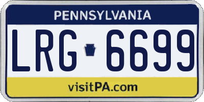 PA license plate LRG6699