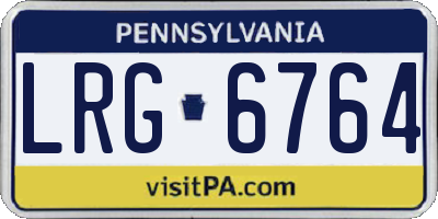 PA license plate LRG6764