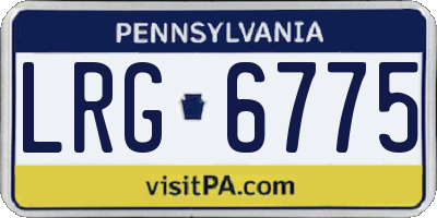 PA license plate LRG6775