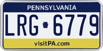 PA license plate LRG6779