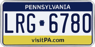 PA license plate LRG6780