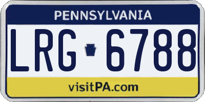 PA license plate LRG6788