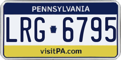 PA license plate LRG6795