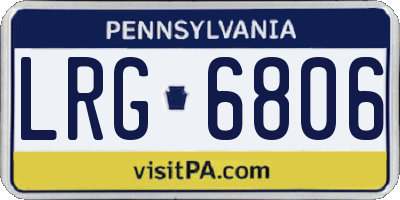 PA license plate LRG6806