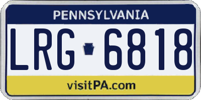 PA license plate LRG6818