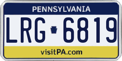 PA license plate LRG6819
