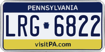 PA license plate LRG6822