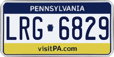 PA license plate LRG6829