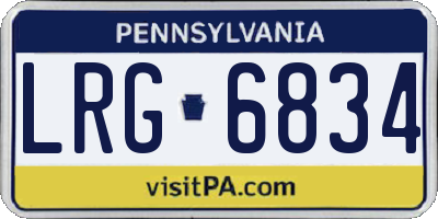 PA license plate LRG6834