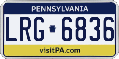 PA license plate LRG6836