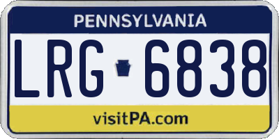 PA license plate LRG6838