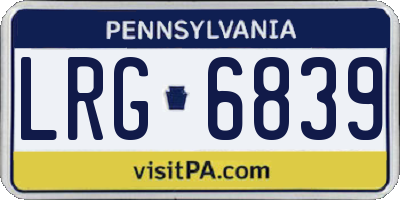 PA license plate LRG6839