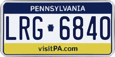 PA license plate LRG6840