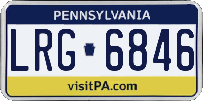 PA license plate LRG6846
