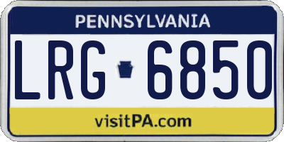 PA license plate LRG6850