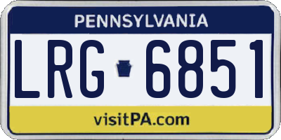 PA license plate LRG6851