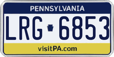 PA license plate LRG6853