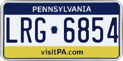 PA license plate LRG6854