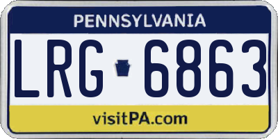 PA license plate LRG6863