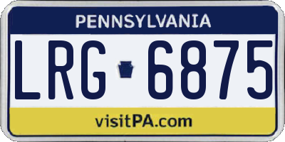 PA license plate LRG6875
