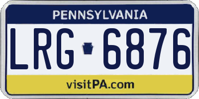 PA license plate LRG6876