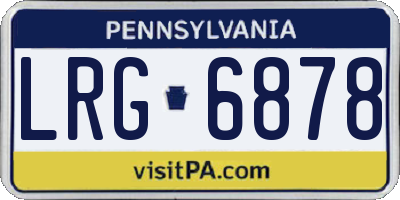 PA license plate LRG6878