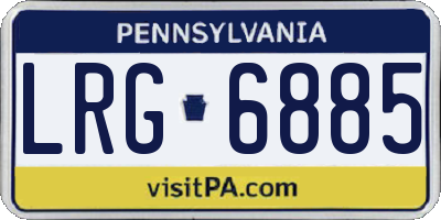 PA license plate LRG6885