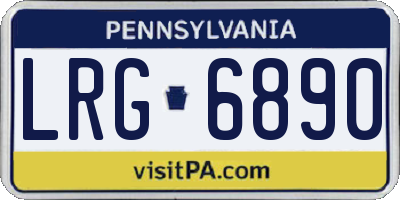PA license plate LRG6890