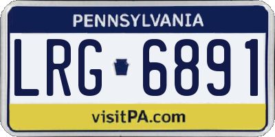 PA license plate LRG6891
