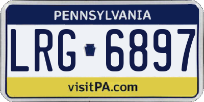 PA license plate LRG6897