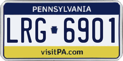 PA license plate LRG6901