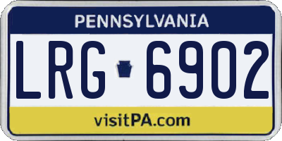 PA license plate LRG6902