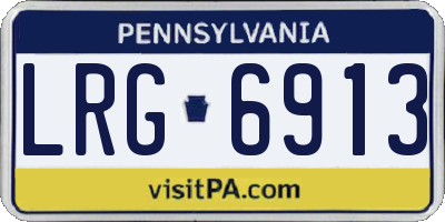 PA license plate LRG6913