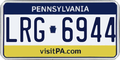 PA license plate LRG6944
