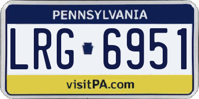 PA license plate LRG6951