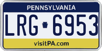 PA license plate LRG6953