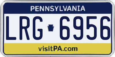 PA license plate LRG6956